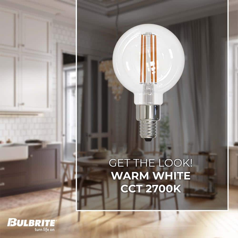 Clear Glass G16 E12 Dimmable LED Bulbs Set of 3