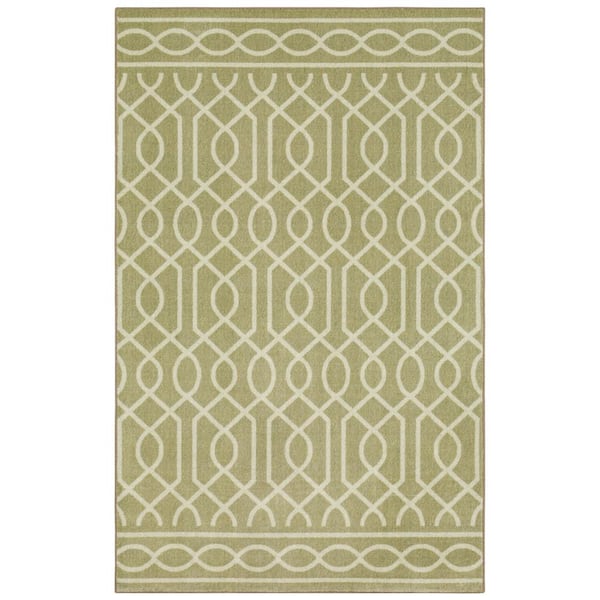 Mohawk Home Garden Gate Grey 5 ft. x 8 ft. Geometric Area Rug
