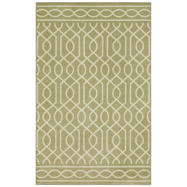Mohawk Home Garden Gate Grey 8 ft. x 10 ft. Geometric Area Rug