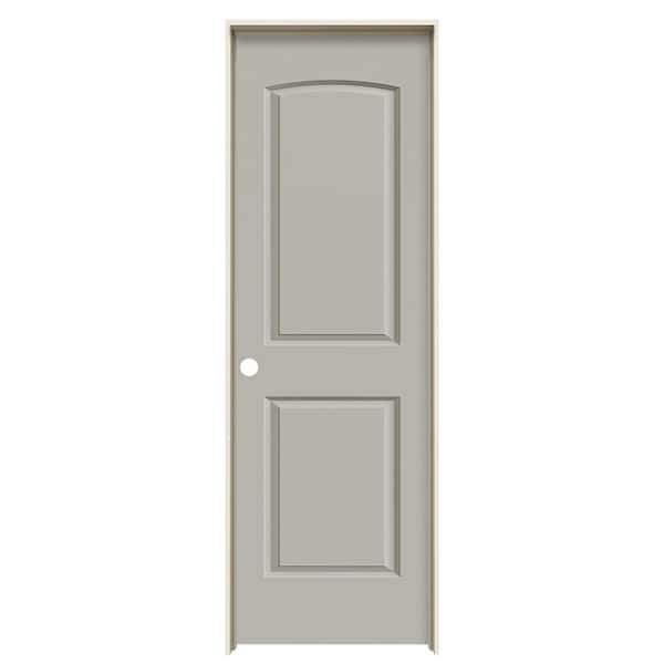 28 in. x 80 in. Caiman 2 Panel Right-Hand Hollow Core Vanilla Paint Molded Composite Single Prehung Interior Door