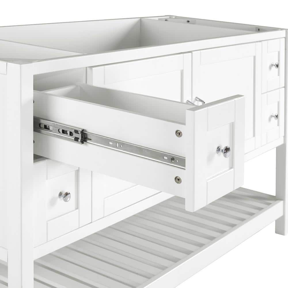 Bennet 60" White Pine Wood Freestanding Vanity Cabinet