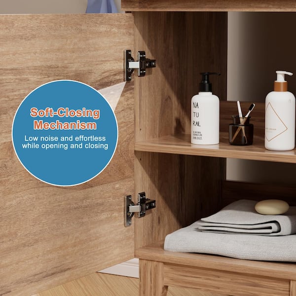eclife 18 in. W x 17.7 in. D x 33.5 in. H Single Sink Bath Vanity