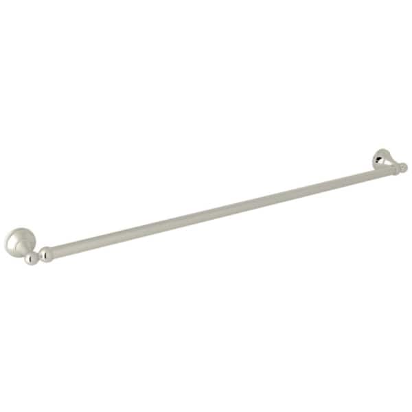 Georgian Era 30 in. Wall Mount Towel Bar in Polished Nickel