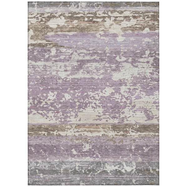 Chantille Machine Washable Indoor/Outdoor Abstract ACN2398 Lavender 3 ft. x 4 ft. Area Rug
