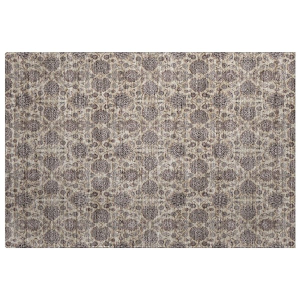 Dream Shag Premium Machine Washable Abstract ADS702 Ivory 2 ft. x 3 ft. Accent Rug