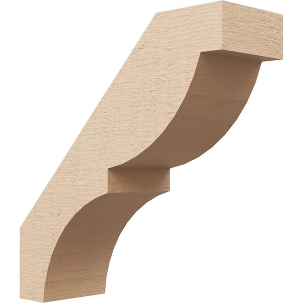 Ekena Millwork 5 in. x 16 in. x 16 in. Valencia Rough Cedar Woodgrain Timberthane Polyurethane Knee Brace, Primed