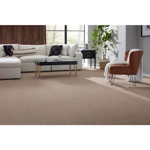 Embers Aloft Salutation Brown 39 oz. Triexta Pattern Installed Carpet