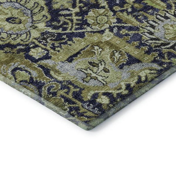 Mayfield Premium Machine Washable Abstract AMF1320 Fern 9 ft. x 12 ft. Area Rug