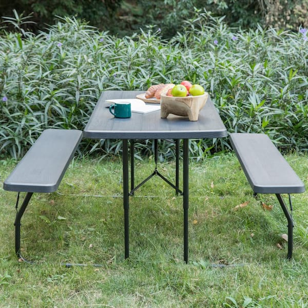 Portable Camping Table Picnic Outdoors Folding Table & Chairs Set Dining Kitchen 