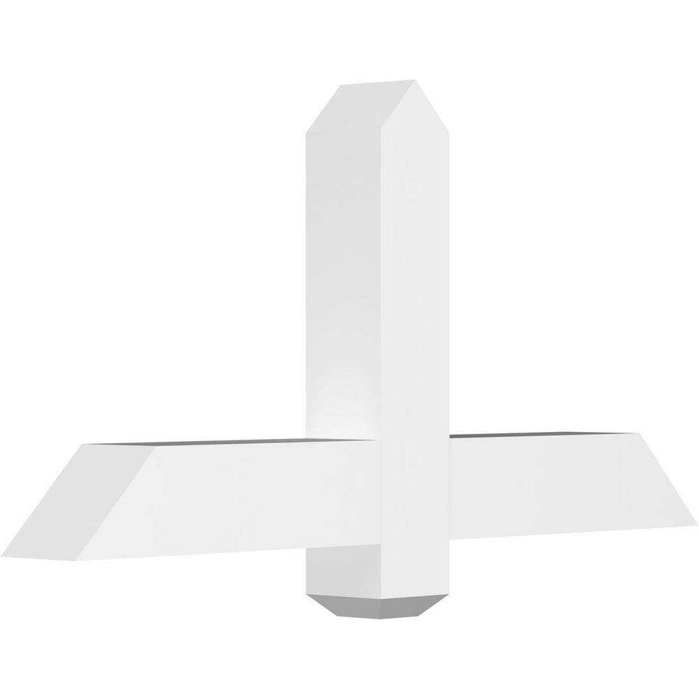 36 in. W x 18 in. H x 4 in. D x 4 in. F, 12/12 Pitch, Eugene Signature Urethane Gable Bracket, Primed Tan price history on PriceWatchPro