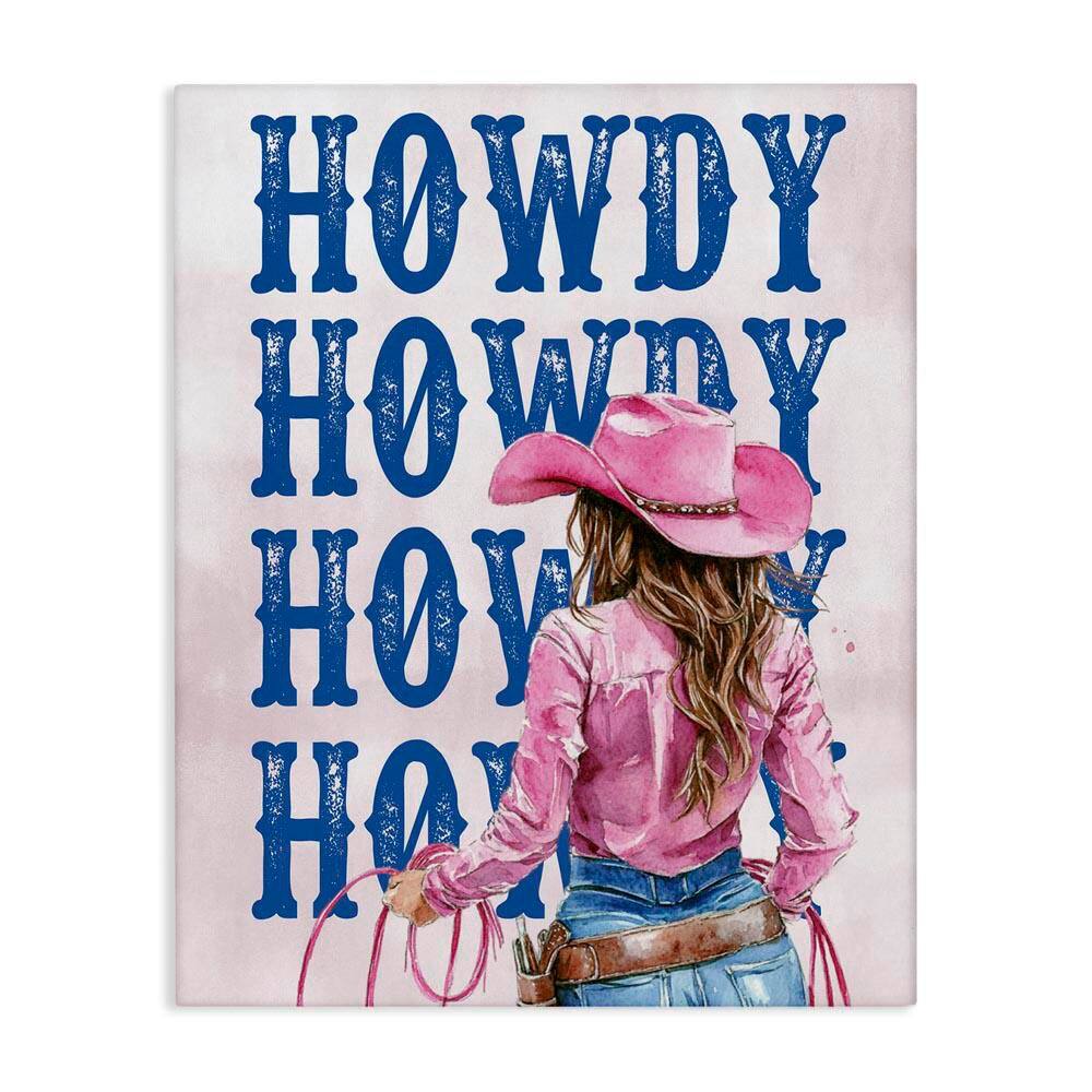 Howdy Cowgirl with Lasso by Lettered and Lined Unframed People Graphic Art Print 40 in. x 30 in. price history on PriceWatchPro