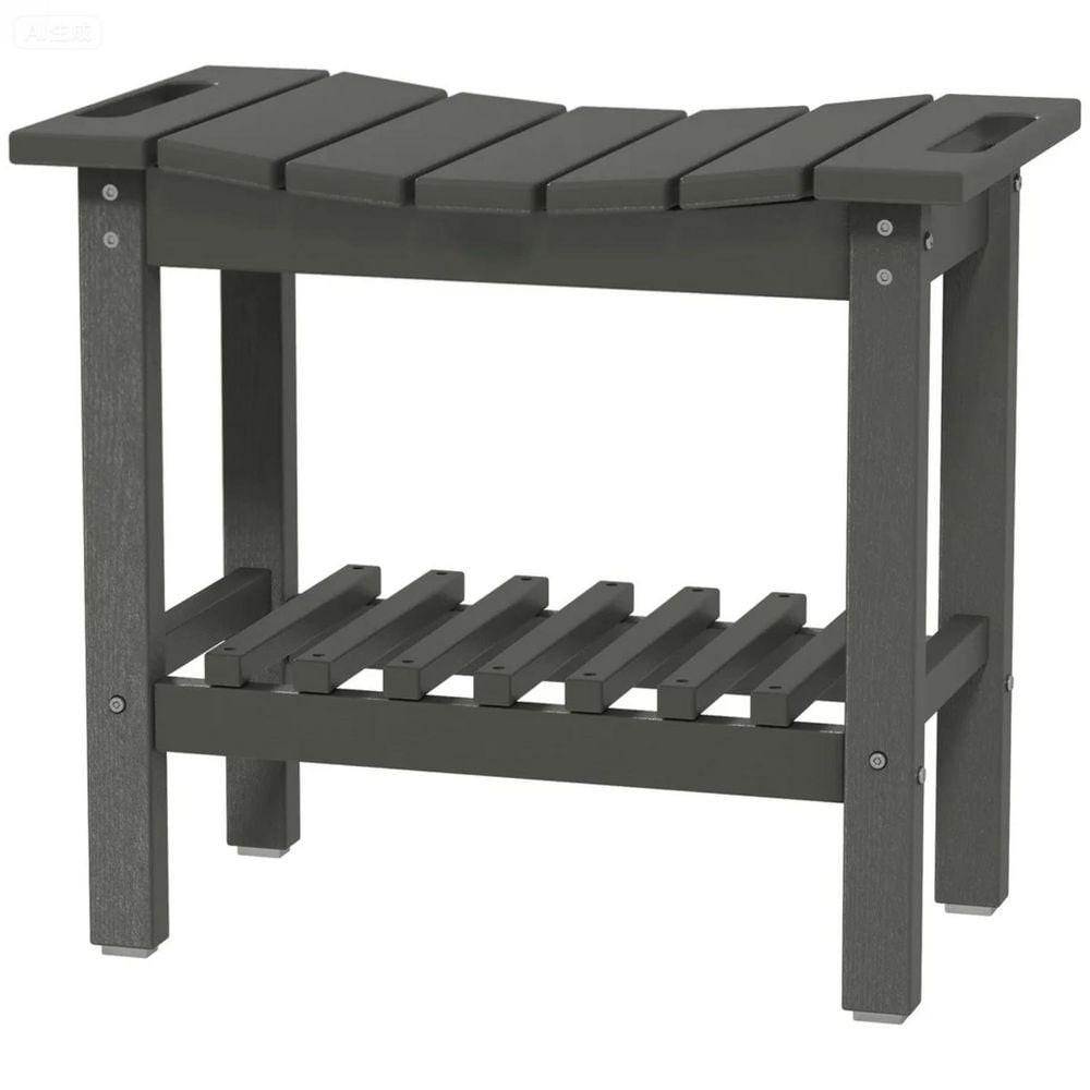 Weather Resistant Outdoor Side Table-HDPE Construction with Non-Slip Feet, Easy Assembly for Outdoor (Dark Gray) price history on PriceWatchPro