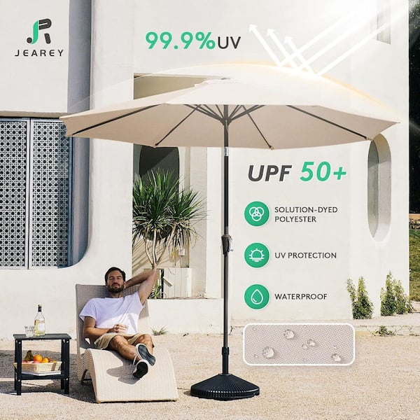 jearey patio umbrella 9' Outdoor Umbrellas, Market Umbrella, Teal club: VE 2026-2027 Color:Coral Bloom Nebo 180 Lumen Waterproof Enjoy the perfect blend