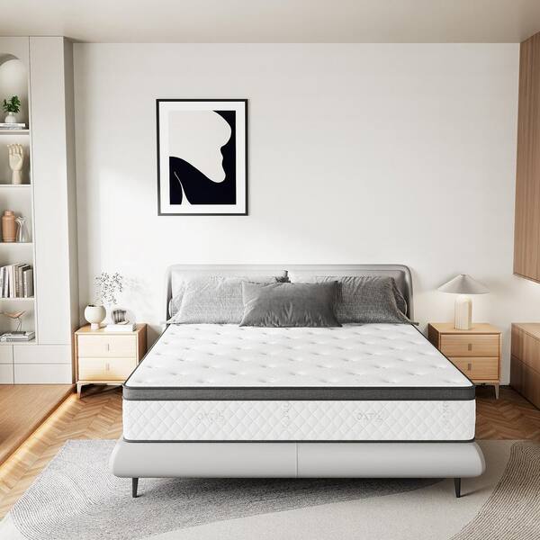 LIBORIA QUEEN Size Medium Firm Hybrid Memory Foam 10 in. Support and Skin Friendly Mattress Babo3 10 Q