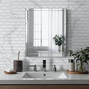Dymo Statuary Chex White 12 in. x 24 in. Glossy Ceramic Patterned Look Wall Tile (16 sq. ft./Case)