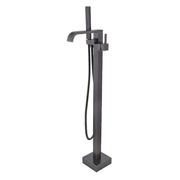 Maincraft 1-Handle Freestanding Tub Faucet with Handheld Shower in Oil Rubbed Bronze