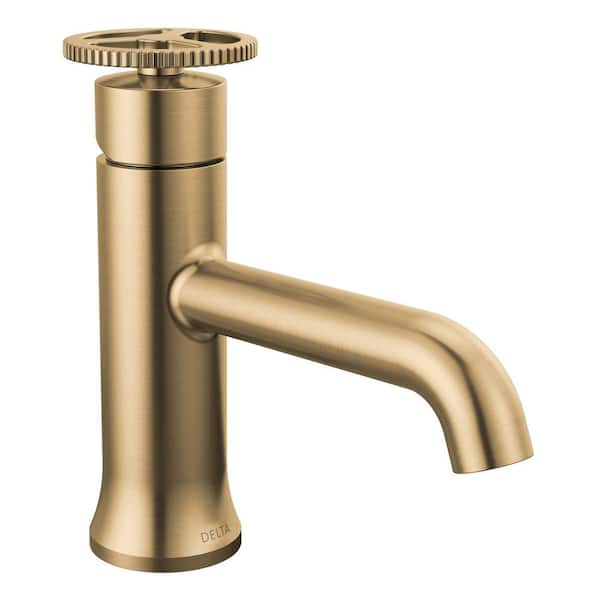 Delta Trinsic Single Handle Single Hole Bathroom Faucet with Metal Pop-Up Assembly in Champagne Bronze