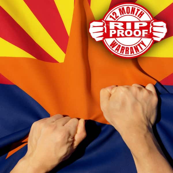 ANLEY 3 ft. x 5 ft. Polyester Rip-Proof Technology Double Sided 3-Ply Arizona State Flag