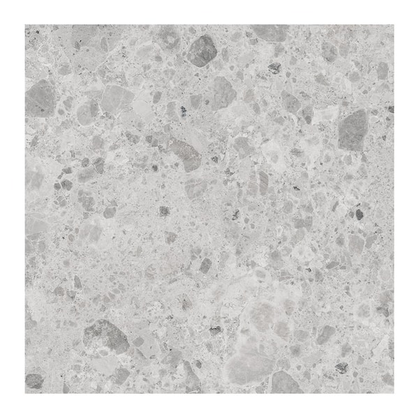 Giorbello Ambience Terrazzo Silver 24in.x 24in.x 10mm Porcelain Floor and Wall Tile - Case (3 PCS/12 Sq. Ft.)