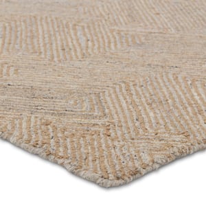 Friesian Tan/Gray 8 ft. x 10 ft. Chevron Handmade Area Rug