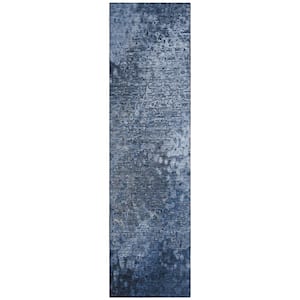Chantille ACN565 Blue 2 ft. 3 in. x 7 ft. 6 in. Machine Washable Indoor/Outdoor Geometric Runner Rug