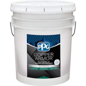 5 gal. Pure White Base 1 Semi-Gloss Antiviral and Antibacterial Interior Paint with Primer