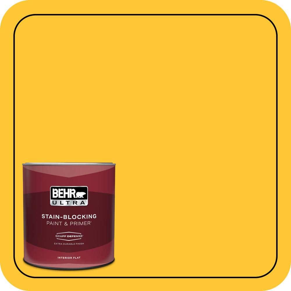 1 qt. #330B-7 Sunflower Extra Durable Flat Interior Paint & Primer price history on PriceWatchPro