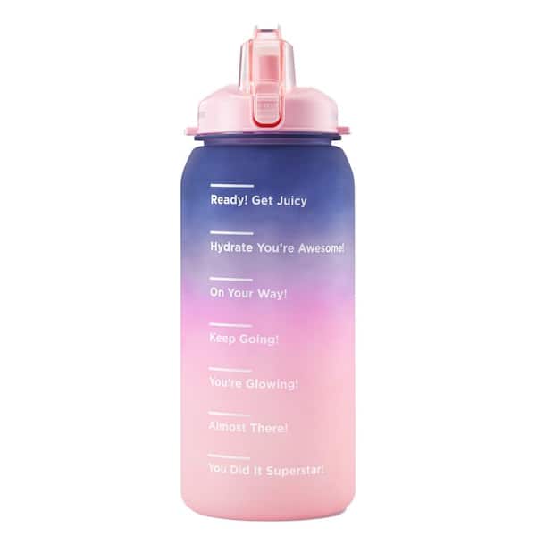 Juicy Motivate 74 oz. Purple Ombre Plastic with Silicon Straw Pop Lid Travel Mug