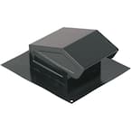 Roof Cap with Built-In Damper for 3 in. or 4 in. Round Duct in Black