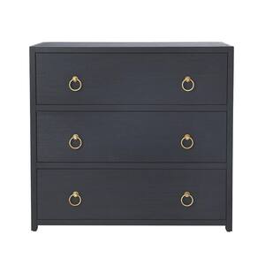 Bernadette Blue Cabinet with 3-Drawers 32.25 in. x 34 in. 18 in.