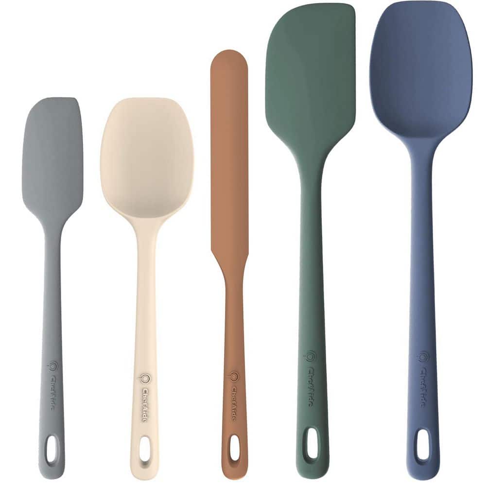 5-Piece Silicone Spatula Set with Ergonomic Grip Handle, Heat Resistant Up to 600°F for Nonstick Cooking, Multi-Color price history on PriceWatchPro