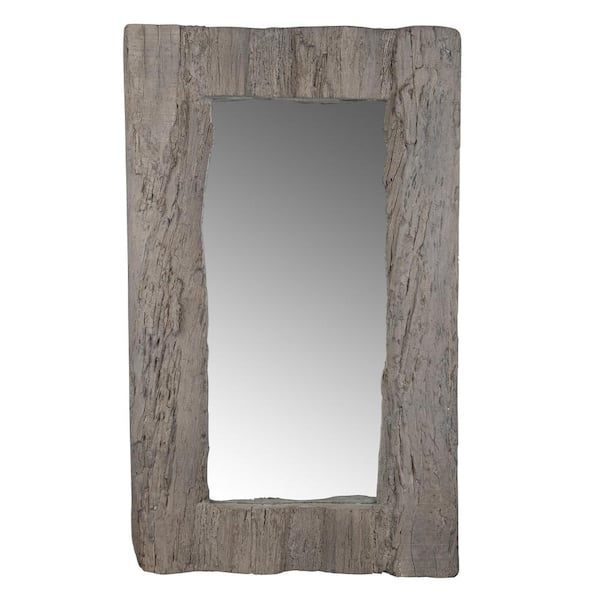 A & B Home Medium Rectangle Brown Mirror (39.4 in. H x 23.6 in. W)
