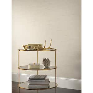 Ribbon Bamboo Cream And Gold Metallic Wallpaper