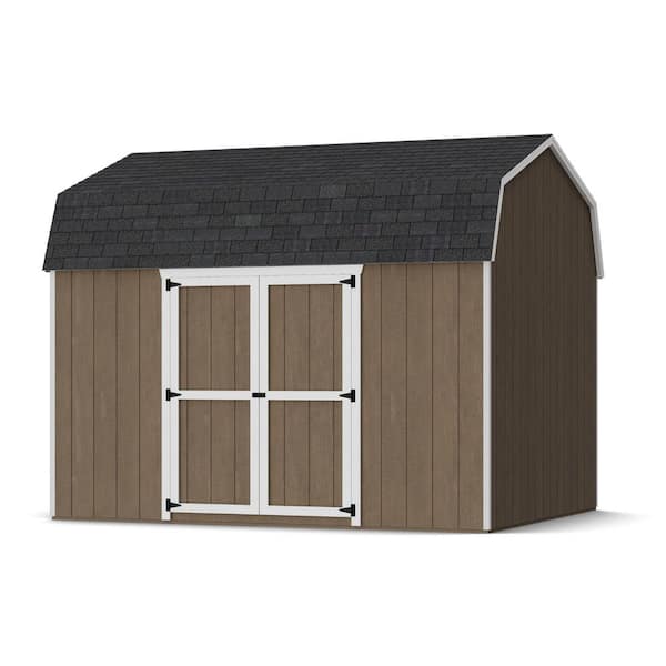 Value Gambrel 10 ft. x 12 ft. Wood Storage Shed with 6 ft. Sidewalls, Side Entry, and Floor (120 sq. ft. )