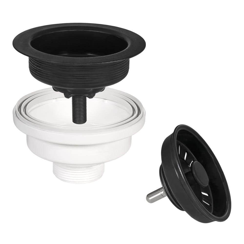 Midnight Black Granite Composite Drop-in Kitchen Sink