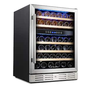 24 in. Built-In 46 Bottle Dual Zone Wine Cooler with Temperature Memory Function