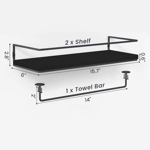 Two 6in X 2in Black Wall Shelves Free Shipping These Small Wall