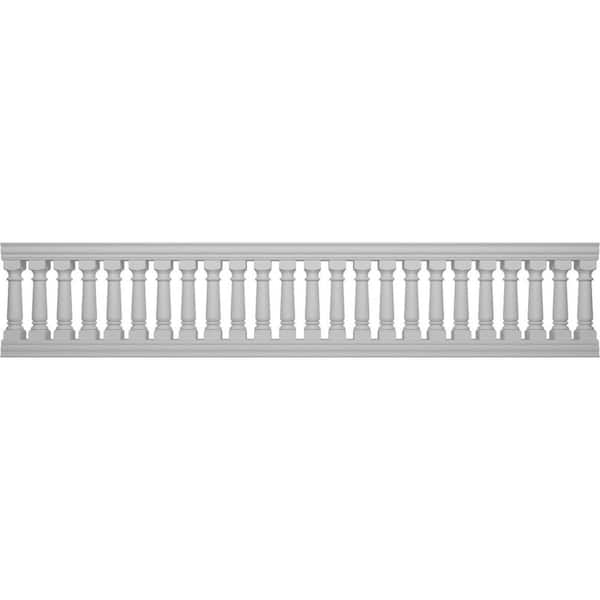 Ekena Millwork Fiberthane Wellington Balustrade 180 in. L x 38 in. H Fiberglass Railing Kit