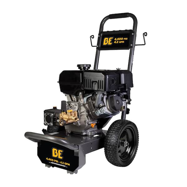 BE POWER EQUIPMENT 4400 PSI 4.2 GPM Cold Water Gas Pressure Washer Powerease 420cc Engine and AR Triplex Pump