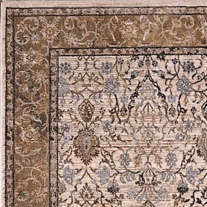 Cullen Brown/Ivory 2 ft. X 7 ft. 5 in. Oriental Indoor Area Rug