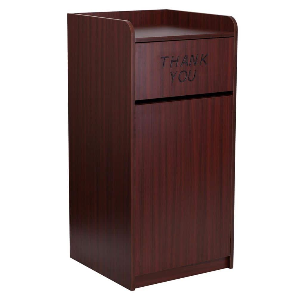 Carnegy Avenue Mahogany Sony Laminate Wood Commercial-Grade Trash