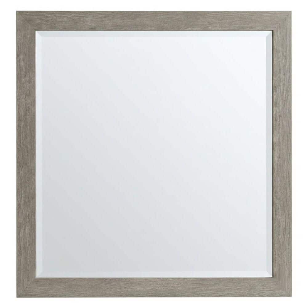 Covington Stone Gray 40 in. W x 36 in. H Contemporary Rectangle Wood Framed Mirror price history on PriceWatchPro