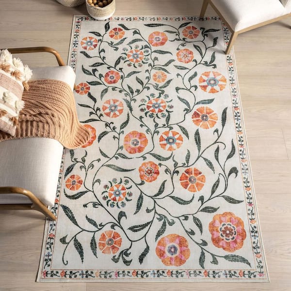 Jaliyah Smart Plus with SplashGuard Area Ivory 9 ft. x 12 ft. Indoor Area Rug