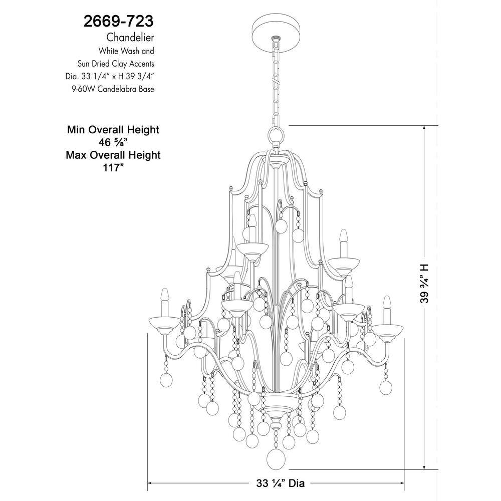 Old World Bronze and Walnut 9-Light Candle Chandelier