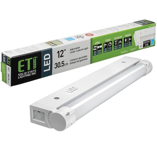 Eti 12 In Linkable Led Beam Adjustable, Led Under Cabinet Lighting Direct Wire 120v Dimmable
