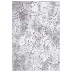Craft Gray/Blue 5 ft. x 8 ft. Distressed Marble Area Rug