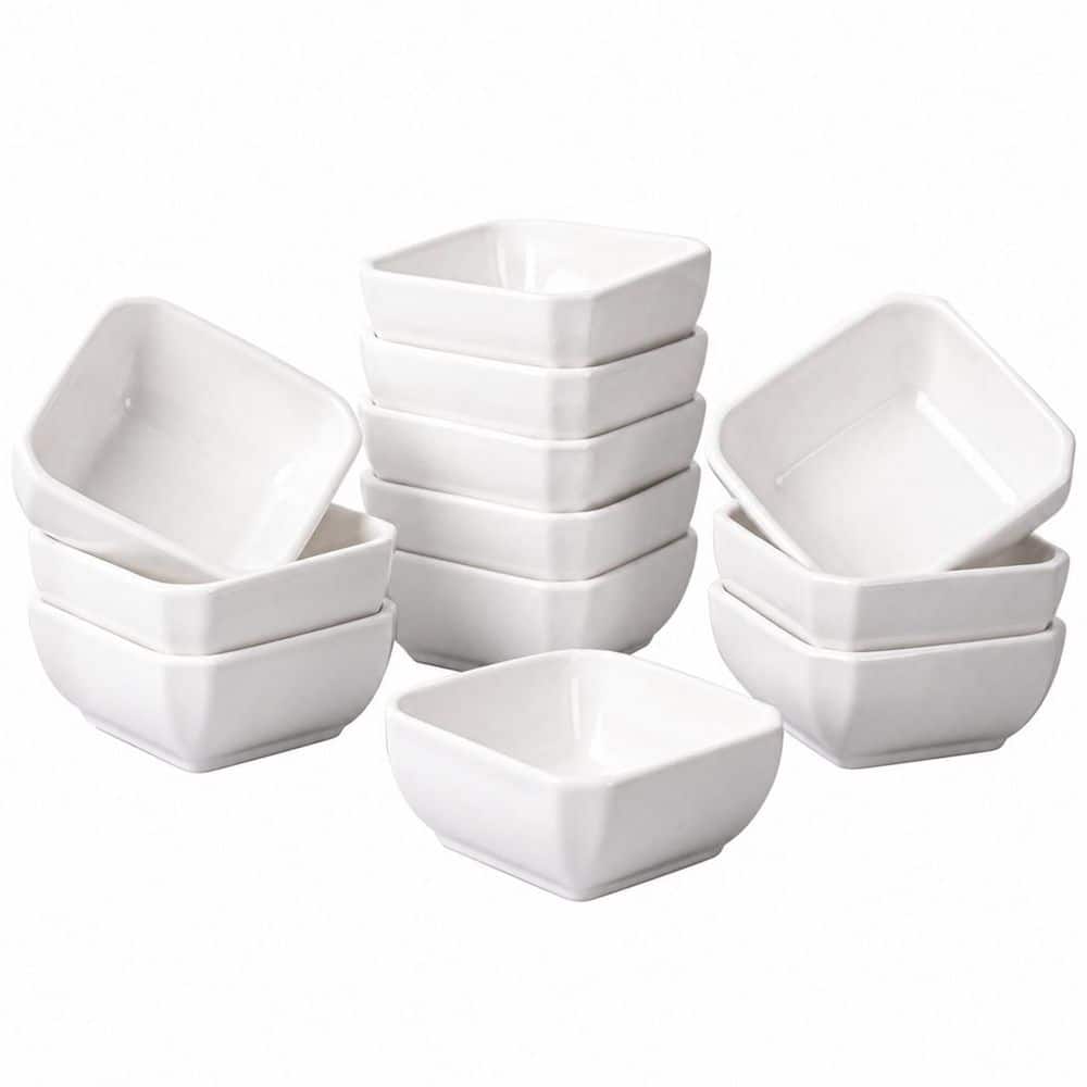 12-Pack White Ceramic 3 oz Dipping Bowls for Sauce, Sushi, Condiments and Side Dishes price history on PriceWatchPro