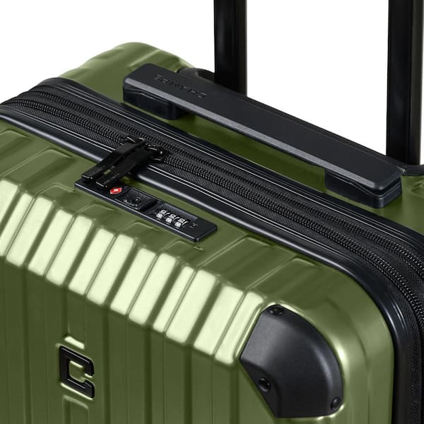 CHAMPS Element 28 in. 24 in. 20 in. Green Hardside Luggage Set