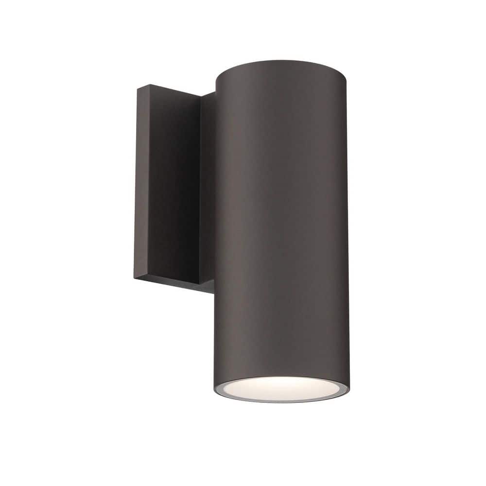 WAC LIMITED Cylinder 8 in. Bronze Outdoor/Indoor Cylinder Sconce