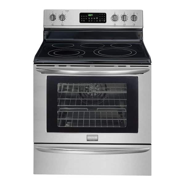 Frigidaire 30 in. 5.8 cu. ft. Electric Range with Self-Cleaning Convection Oven in Stainless Steel